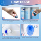 Toilet Bowl Cleaner Tablets, Automatic Toilet Bowl Cleaners, Long-Lasting Toilet Tabs Drop in Tank for Deodorizing & Descaling, Blue & Pink, 12 Packs
