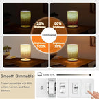 3.2 Inch 3000K Warm White E26 LED Bulb 60 Watt Equal, AC 120V 600LM Edison Bulbs Dimmable, 6W T10 T30 Tubular Filament Light Bulbs Clear Glass for Fan Pendant Wall Light, UL Listed-6 Pack