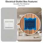 5 Pack 2 Gang Old Work Retrofit Standard Switch/Outlet Wall Electrical Box, 25 Cu.in. PVC 2 Gang Junction Box, 4-1/4-Inch Length by 3-2/3-Inch Width by 4-1/4-Inch Depth, for Constructions