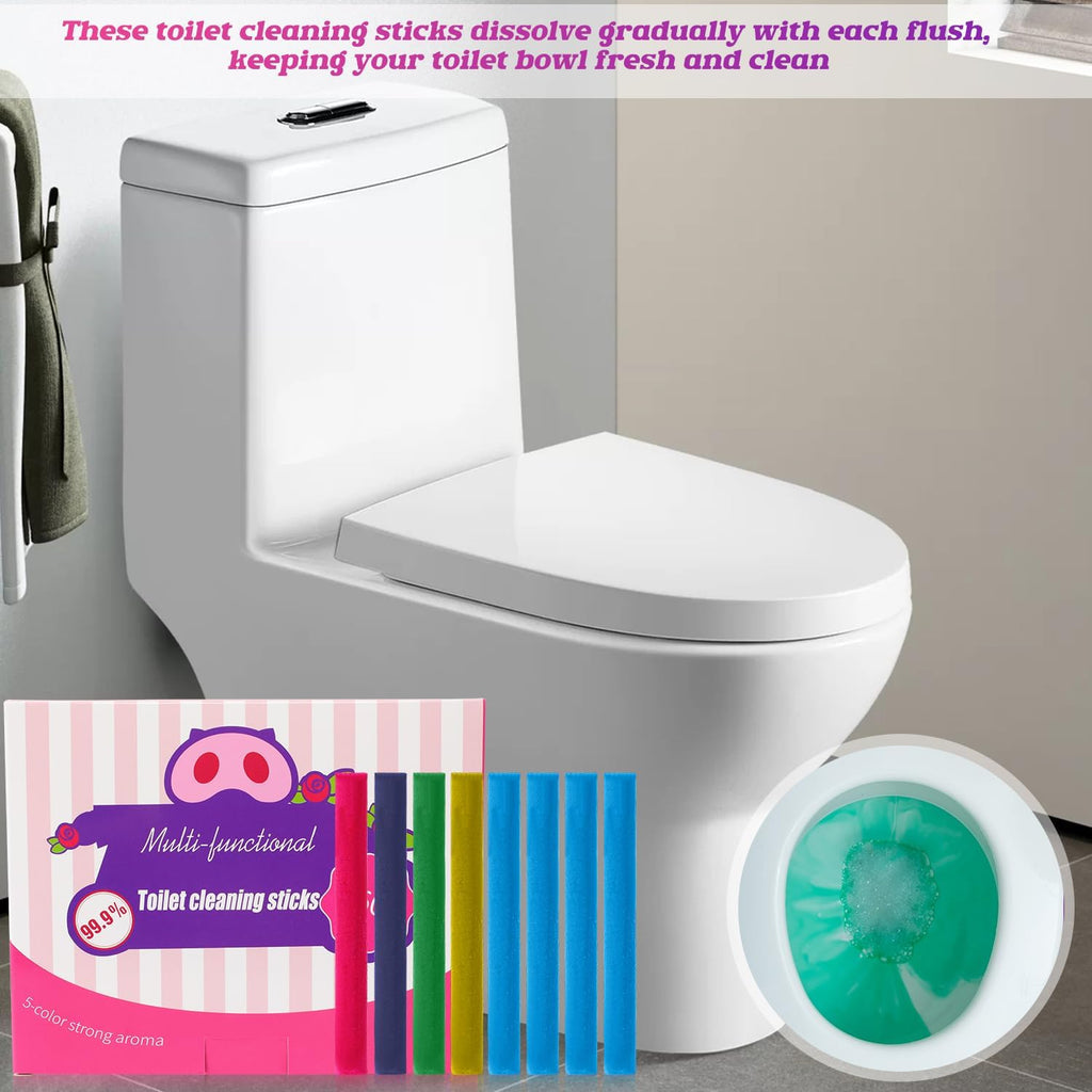 Multi-Functional Deodorizing Toilet Cleaning Sticks,Toilet Bowl Freshener,Toilet Bowl Cleaner Sticks,Toilet Bowl Cleaners Drop in Tank(1Set)
