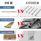 Lag Screws 5 Inch, 25PCS Heavy Duty Construction Screw, Structural Wood Screw #14 x 5, Rust Resistant, Washer Head, Yellow Coated Exterior Wood/Lag Screws, Star Drive with Bit