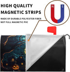 Halloween Pumpkin Castle Mailbox Covers Magnetic Standard Size 21x18 Inch Spooky Witch Mailbox Cover Moon Night Letter Post Box Wraps for Garden Yard Outdoor Decor