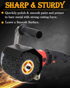 4 Pcs Abrasive Drawing Wheel Surface Conditioning Tool, 4.5" x 4" Wire Wheel Burnishing Tool for Metal Polishing Paint, Rust, Oxidation - 3/4" Quad Keyway for Hand held Polishing Machine(4)