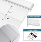 SmartWings Motorized Zebra Shades Work with HomeKit, Alexa, Google Home, 90% Blackout Light Filtering Day Night Sheer Blinds, Privacy Light Control, for Home/Office, Customized, Grevish White