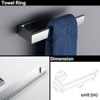 BAGNOLUX Bathroom Hardware Set, Bath Towel Holder Set SUS304 Stainless Steel, Towel Rack for Wall Mounted, Chrome Bathroom Accessories Set Fixture Heavy Duty, Polished Chrome