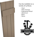 Board & Batten Vinyl Shutters (1 Pair) | 11"x59" (3-Board) - Coastal Sand Dune | Exterior Window Shutters | Includes Mounting Hardware | Simple Installation | Made in USA