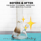 Glass Cleaning Kit - Reusable Silicone Accessories - Complete Kit to Clean your Piece, Just Add Cleaner - Reusable Soaker Bag, Brushes, Mat, Caps & Plugs, Funnel, & Microfiber Towel