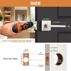 Probrico Privacy Door Handle Interior Heavy Duty Square Brushed Nickel Door Knobs for Bedroom Bathroom Reversible Keyless Door Lever Satin Nickel, 5 Pack