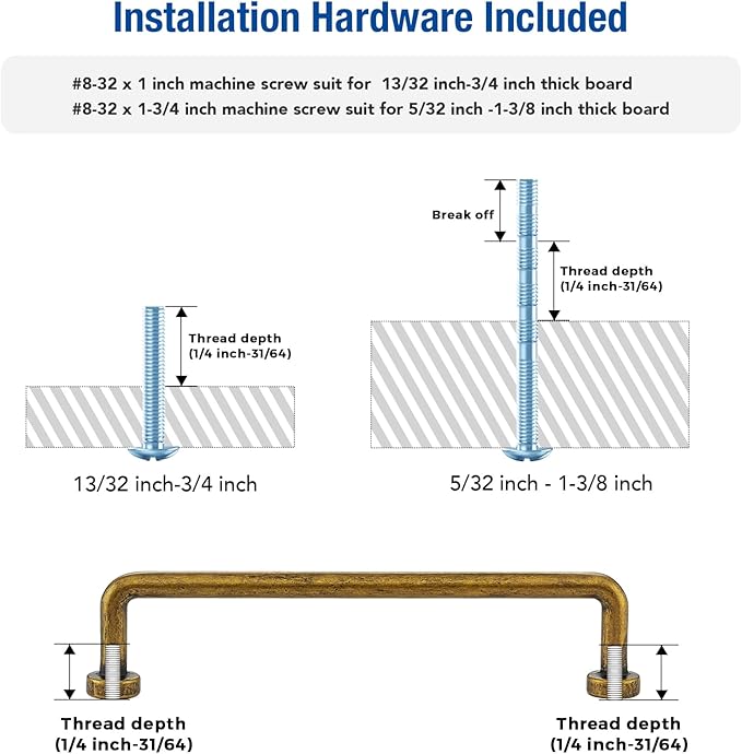 JOY DECOR Cabinet Pulls – 5 Inch Hole Center, Antique Brass, 2 Pack, Zinc Alloy Cabinet Handles for Drawers & Cupboard – Vintage Style Hardware for Kitchen, Bathroom, Dresser, Furniture Makeover