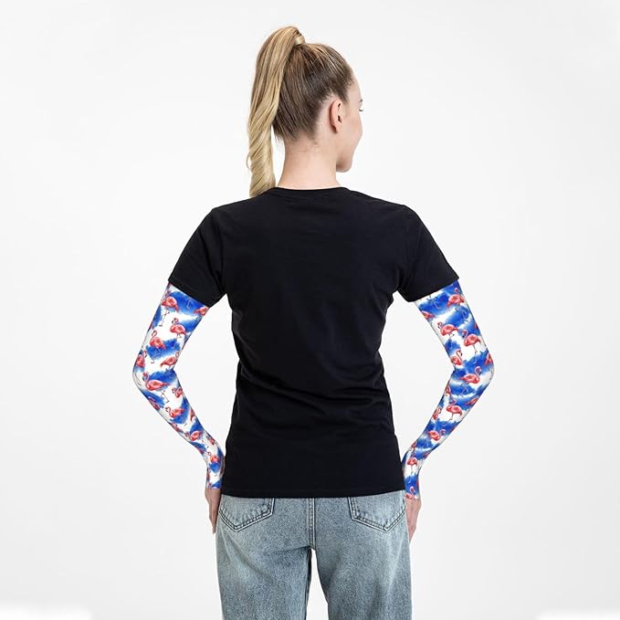 Men Women Anti-Slip Cooling Arm Sleeves Comfortable Sunshade for Summer Sports