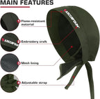 ARCCAPTAIN 2PC Welding Doo Rag, Welding Cap, Protective Welders Cap, Welding Hats for Men, Fireproof Cotton and Durable for Safety, Olive-green, XL