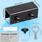 Sliding Window Locks (12 Sets), Security Window Locks with Keys, Adjustable Aluminum Sliding Window Stops, Easy Installation Without Drilling, for Vertical and Horizontal Sliding Windows