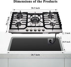 30-inch 5-Burner Built-in Gas Cooktop with Stainless Steel & Cast Iron Grates - LW5S01A (LPG/NG Convertible)
