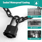 HOX 6-Pack Weather Resistant Padlocks – 40mm Laminated Steel, Chrome Plated with 2-inch Shackle, Vinyl Wrapped, Hardened Steel for Extra Security