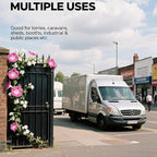 2 Pack Heavy Duty Hidden Shackle Padlock with Hasp, 2.87”/73mm Solid Steel Puck Lock Keyed Alike with Locking Hasp, 80mm Screws, Fits for Trailers, Trucks, Vehicles, Garage, Shipping Container