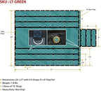 Mytee Products 2 Pack 24' x 27' Flatbed Trailer Lumber Tarp with 8 FT Drop - Heavy Duty Green 18 Oz Vinyl Waterproof Tarp for Truck/Trailers to Protect Cargo from Wind, Rain, Snow, and Sun