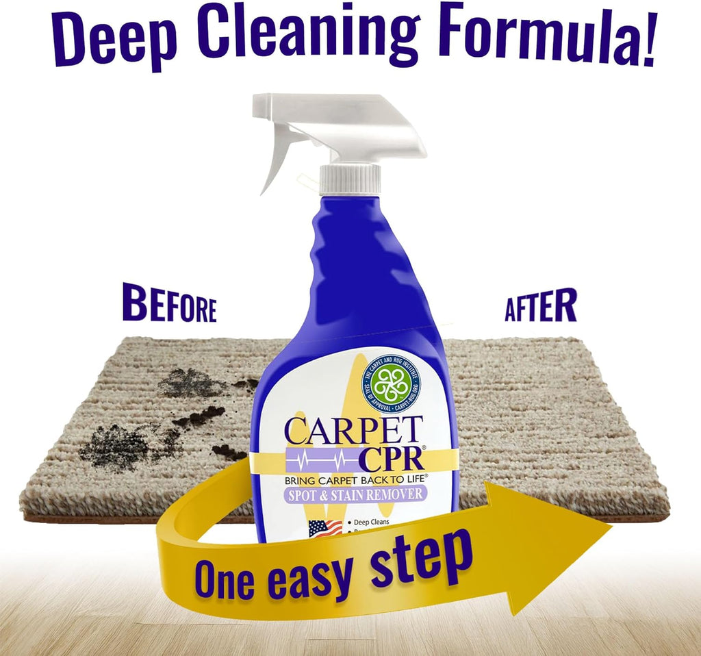 Carpet CPR Spot & Stain Remover Spray – Heavy Duty Carpet Cleaner for Pet Messes, Coffee & Tough Stains