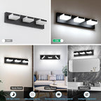 Aipsun Modern 3-Light LED Bathroom Vanity Light Fixtures - White Light 6000K Over Mirror