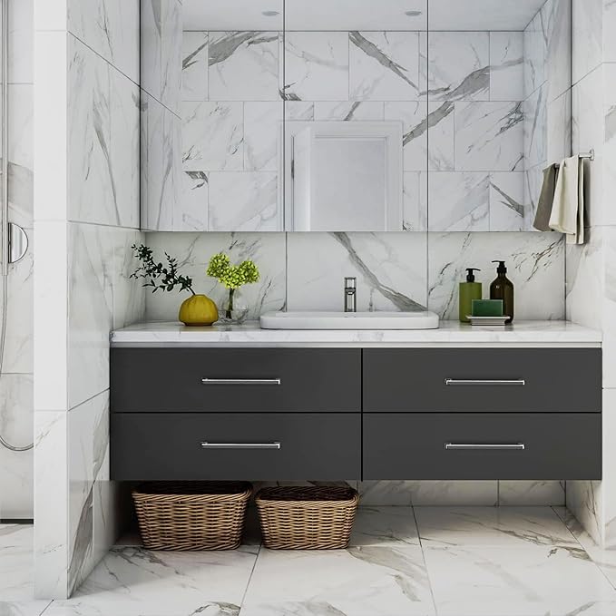 FILTA Cabinet Handles 10 Inch 6 Pack Brushed Nickel Cabinet Pulls for Kitchen Metal Drawer Pulls Modern Cabient Hardware Cupboard Handles