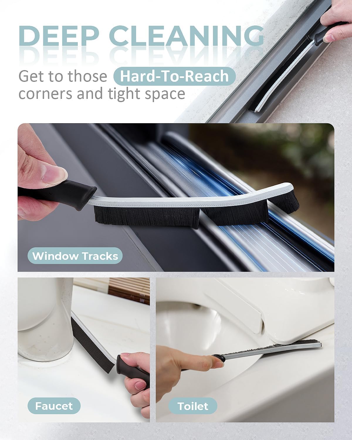 SXhyf Cleaning Brush - Hard Bristle Crevice Cleaning Brush, Multifunctional Gap Scrub Brush, Home Essentials, Bathroom Cleaner Tools for Household Use, Kitchen, Window, Faucet(S1110SE) (6, Multicolor)