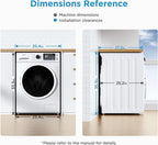 Midea 24 Inch Washer and Dryer Combo, All in One Washer and Dryer 2.7 cu.ft 26lbs, Ventless Washing Machine, Steam Care, Overnight Dry, 1400 RPM, 16 Cycles Front Load Washer, Full-Automatic, White