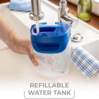 O-Cedar H2prO Flat Mop System with 1 Mop Head Refill | Quick Cleaning Tool | Clean with Clean Water | Machine Washable Reusable Microfiber Mop Pad | Safe on Wood Floors, Vinyl, Tile, Baseboards, Walls