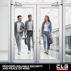 CLG HARDWARE Heavy Duty Commercial Door Closer DC8016 - Slim Line - Surface Mounted, Grade 1- ADA & UL 3 Hour Fire Rated, Adjustable Size 1-6 for Entrances & Aluminum Storefronts - US26D Aluminum