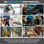 Microfiber Wholesale Shop Towels MWipes Reusable Red Shop Rags | 50 Rags in a Box (400 Count) | Super Absorbent, Machine Washable Hundreds of Times | Automotive, Paint, Industrial, Detailing