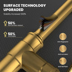 DAYONE Touchless Brushed Gold Kitchen Sink Faucets with Soap Dispenser, Pull Down Motion Sensor Hand-Free Single Handle Faucet for Kitchen Sink High Arc, DAY136TL-BTG