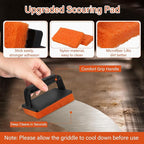 10 Pieces Griddle Cleaning Kit for Blackstone & More - Professional Flat Top Grill Cleaning Kit with Heavy Duty Griddle Scraper, Grill Stones, Scouring Pads & Ergonomic Handles