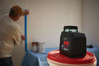 BOSCH GLL50-40G Green-Beam Self-Leveling 360 Degree Cross-Line Laser, Includes 4 AA Batteries, L-Bracket, Ceiling Clip, & Hard Carrying Case