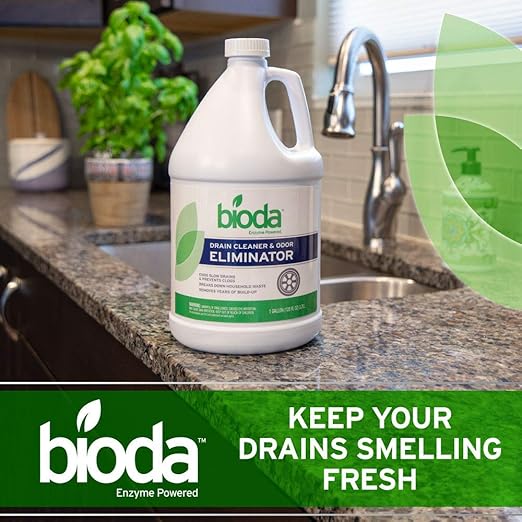 Bioda Professional Strength Enzyme Drain Cleaner, Septic Safe Drain Odor Eliminator, Smell Eliminator
