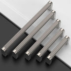 Amerdeco 10 Pack Brushed Satin Nickel knurled Cabinet Pulls 5 Inch Hole Centers Kitchen Cabinet Handles Hardware Kitchen Handles for Cabinets Handles ZH0064