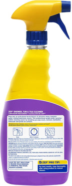 Zep Shower Tub and Tile Cleaner - 32 oz (Case of 12) - ZUSTT32PF - An Acidic, Scrub Free Formula To Dissolve Many Common Water-Related Bathroom Stains