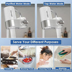 Faucet Water Filter for Sink, Mechanical Switch Button - 350 Gallon Water Purifier for Sink, NSF Certified, Reduces Chlorine and Bad Taste with One Replacement, T5 (White)