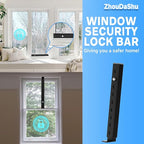 Adjustable Window Lock Bars Vertical, Small Window Bars Security Inside, Window Locks for Up and Down Windows, Window Ac Unit Ssecurity Bars Extends from 9.8-16.7 in -Black (Steel 2 Pcs)