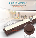 LED Under Cabinet Lighting Motion Sensored Hardwired with Built-in Dimmer, 24 Inch 12W Dimmable 5 Color 2700/3000/3500/4000/5000K, Linkable Eyes Care for Kitchen, Counter, ETL Listed, Bronze