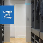 LIDER Minimalist Design Matte Finish Lighted Double Switch with Screwless Wall Plate, Combination Frameless Decorator Switch with Locator Light, Ground Terminal, Single Pole, 15A 120V, UL Listed, Gray