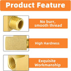 GASHER 1Pc Brass Tee Fitting, 1/2" FNPT x 1/2" FNPTx 1/2" MNPT Pipe Fittings, Male Run Tee