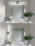 L LOHAS LED 48-Inch Bathroom Vanity Light Bar Over Mirror, Matt Black Modern Bathroom Light Fixtures, 3CCT Adjustable LED Vanity Lights for Living Room Wall