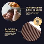 CasterMaster Non Slip Furniture Pads - 2 in x 2 in Brown 4 Pack - Chair Leg Floor Protectors & Furniture Sliders for Hardwood, Vinyl & Tile Floors - Bed Stoppers