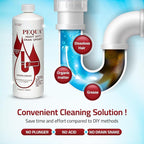 PEQUA INDUSTRIES Pequa Heavy Duty Drain Opener, Non-Acid, Fast-Acting Formula, Industrial strength Drain Cleaner for Sinks, Tubs, Septic Tanks - 32 Oz (Pack of 2)