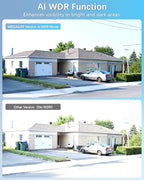 【All-in-One Security System】 Outdoor Wired Security Camera System with 10’’ Monitor, Home Video Surveillance Systems, Outside CCTV Cameras for Home Security