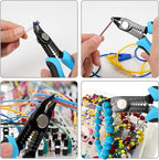 WGGE Wire Cutters Precision Flush Pliers with Supplementary Stripping, Cutting Pliers, Handy and Slim Diagonal Cutters, Ultra Sharp Wire Cutter, 10-20AWG wire stripper (6 inch)