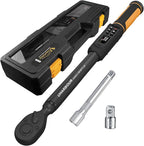 Digital Torque Wrench 3/8 Drive, 1.5-99.5 ft-lbs./6.8-135Nm Range, Electric Torque Wrench with Dual Direction Ratchet, ±1% Accuracy with Vibration, Buzzer and LED Alert