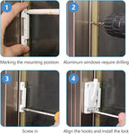 10 Pack Cam Action White Window Sash Locks, Security Window Latches Replacement Sash Lock, Replacement Sash Lock for Horizontal Sliding Windows and Vinyl Single or Double Windows