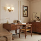 2-Light Gold Bathroom Light Fixtures, Wall Sconce with Brass Base & Milk Glass Shade, Gold Vintage Wall Lamp for Bedroom, Living Room, Hallway,Vanity,E26 Socket (Bulbs Not Included)