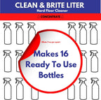 Don Aslett Clean & Brite Set (1 Quart Concentrate and 32 Oz Ready-To-Use Spray Bottle) Floor Cleaner | Restore Natural Shine of Hard Flooring Surface - Tile, Vinyl, Linoleum, Wood