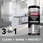 Weiman Heavy Duty Cooktop Polish & Stainless Steel Wipes - Powerful Appliance Kitchen Cleaning Kit - Packaging May Vary