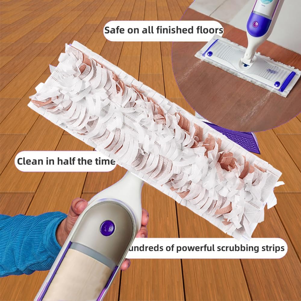 Disposable Mopping Pad Refills for PowerMop Multi-Surface,Wood Mopping Pad Refills for Floor Cleaning, 10 Count (10 Packs)